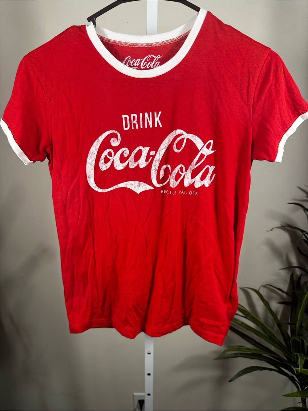N287. Coca-Cola Red Ringer Tee with White Trim